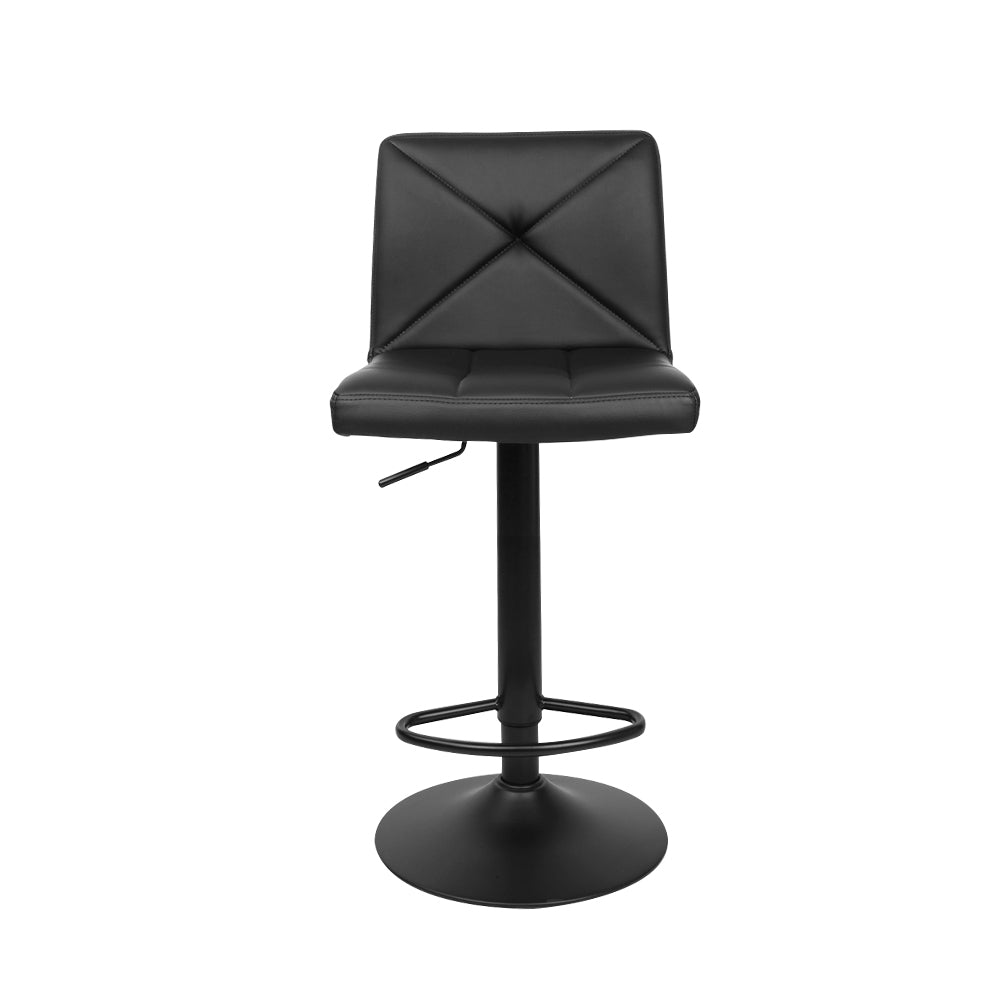 Artiss Bar Stools Kitchen Leather Barstools Swivel Gas Lift Counter Chairs x2