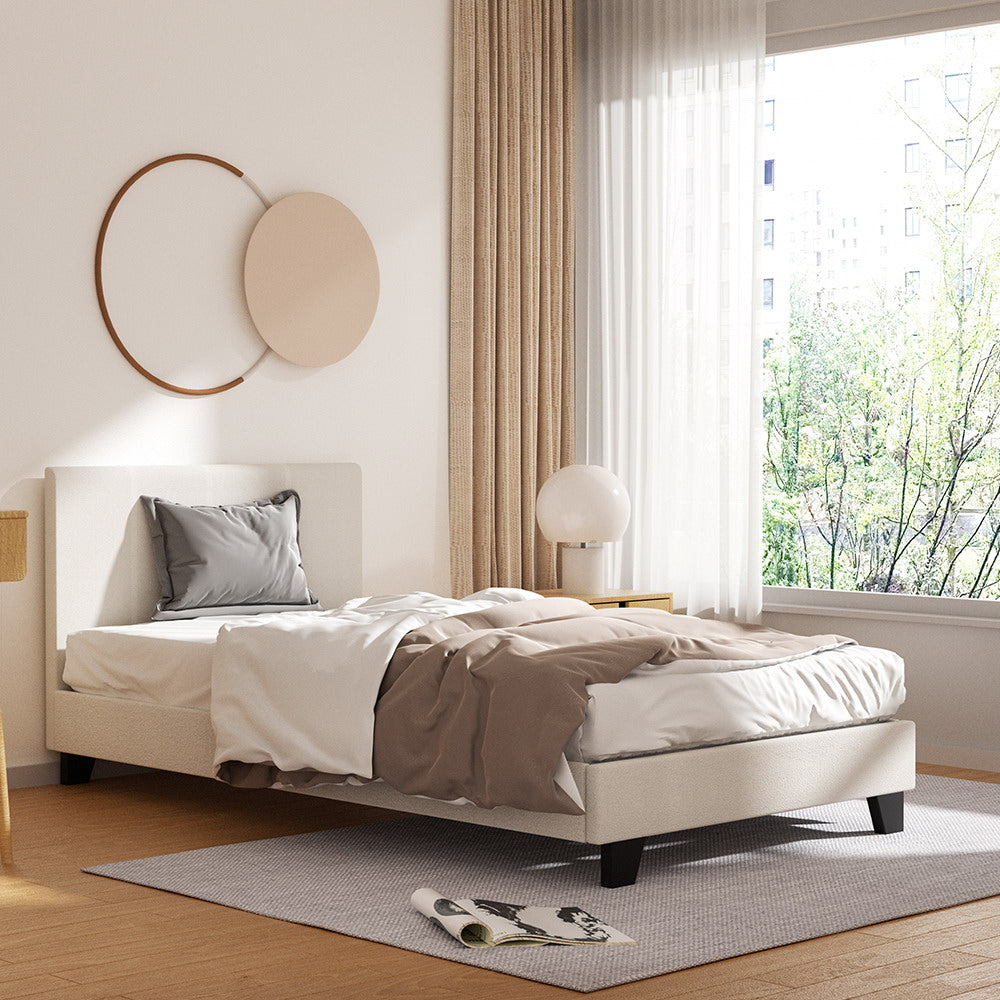 Artiss Bed Frame King Single Size Boucle NEO