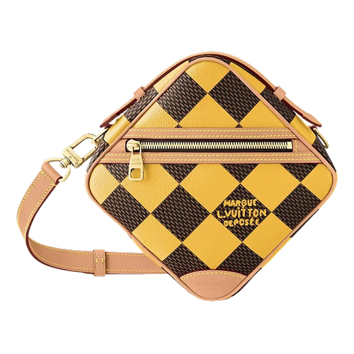 Chess Messenger Bag Damier Pop Jaune Mat