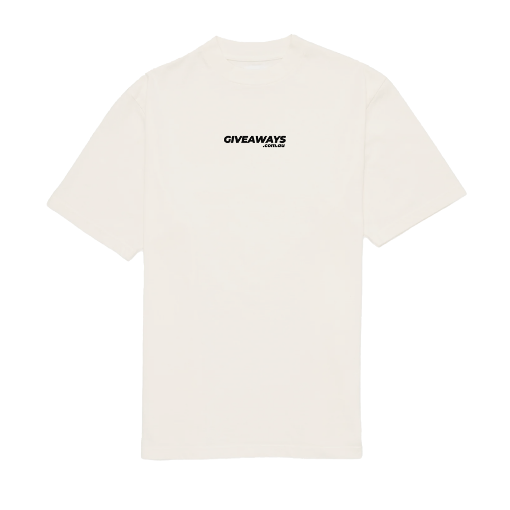 Mens White Tee - Black