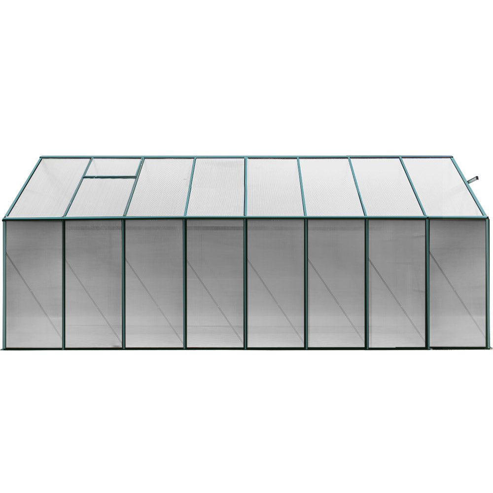 Greenfingers Greenhouse 5.1x2.44x2.1M Aluminium Polycarbonate Green House Garden Shed