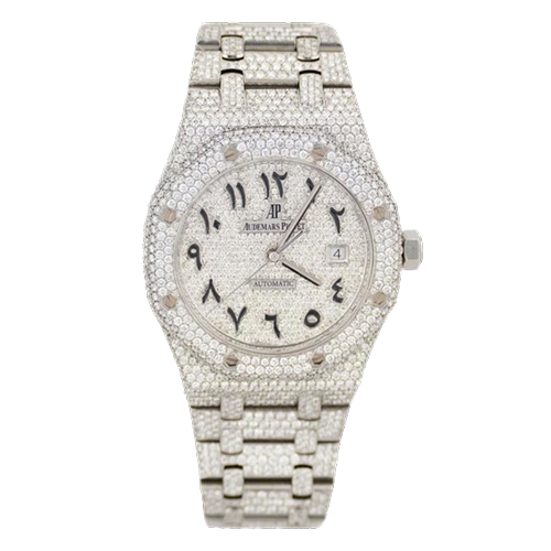 Royal Oak Iced Out 36mm White Dial